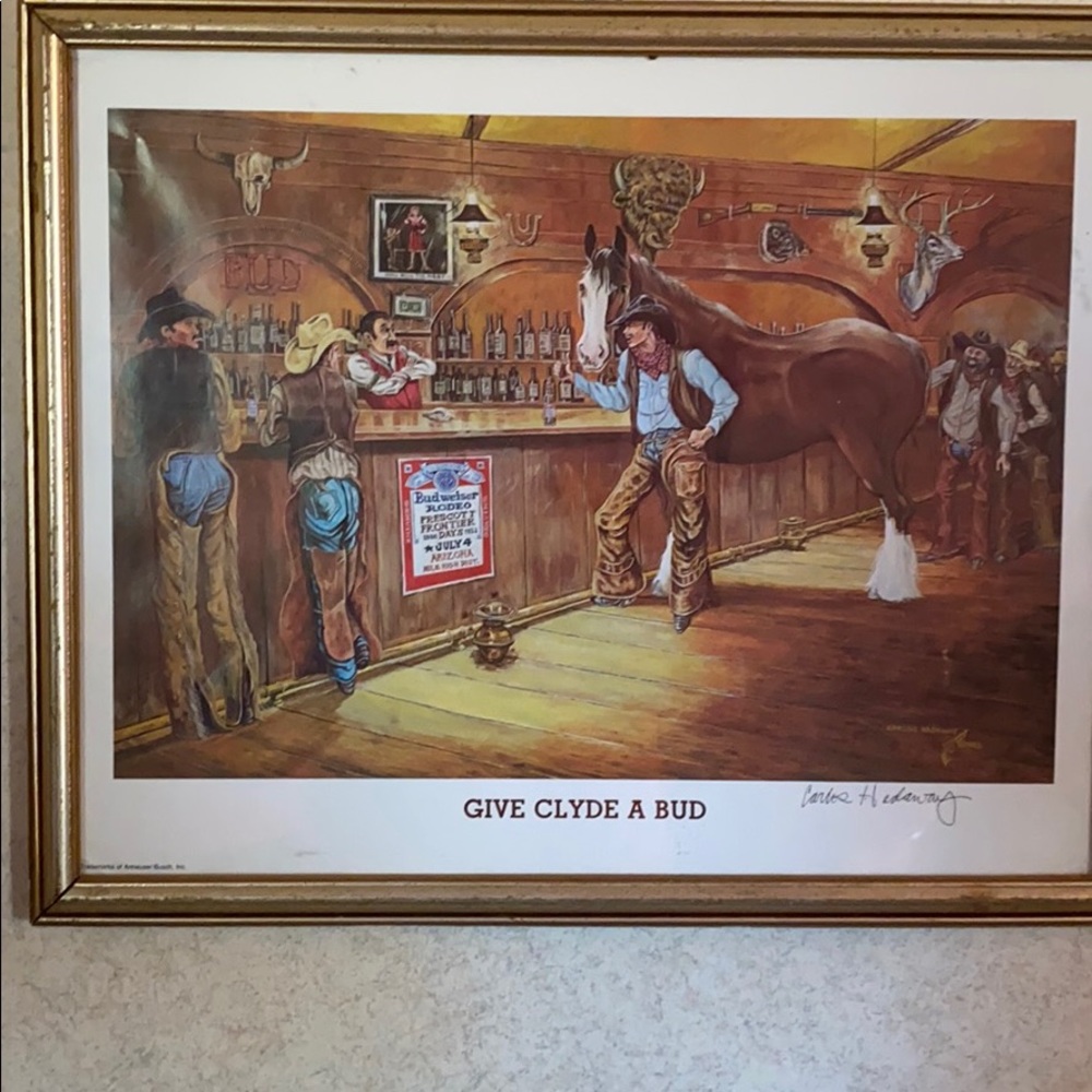 1982 original Carlos Hadaway budwiser ad